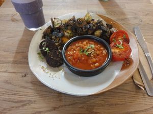 vegan boss breakfast at Projects in Winchester