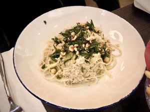 Vegan pasta at Wulf & Lamb Marylebone in London