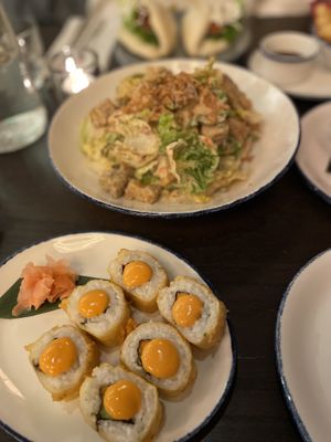Tempura sushi at Wulf & Lamb Marylebone in London