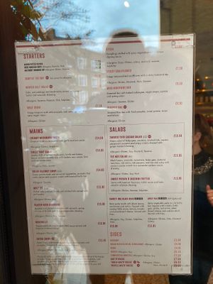 Menu at Wulf & Lamb Marylebone in London