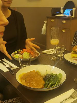 Katsu curry and texmex salad  #Veganuary at Wulf & Lamb Marylebone in London