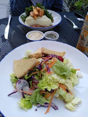 Chimichurri salad and Wulf pie at Wulf & Lamb Marylebone in London