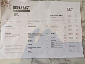 Menu at Wulf & Lamb Marylebone in London