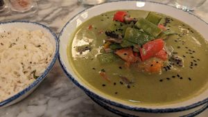 Green curry -- good but not exceptional at Wulf & Lamb Marylebone in London