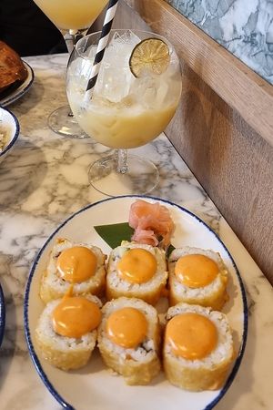California maki with spicy mayo at Wulf & Lamb Marylebone in London
