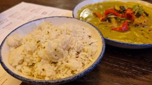 Katsu Curry with Herbs Rice at Wulf & Lamb Marylebone in London