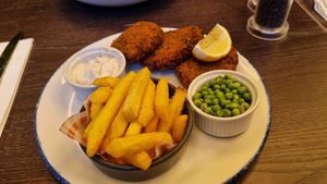 Blossom "Fish" Cakes at Wulf & Lamb Marylebone in London