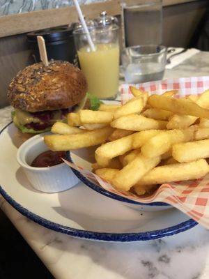 BigWulf Burger and Fries  at Wulf & Lamb Marylebone in London