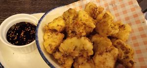 Cauliflower tempura at Wulf & Lamb Marylebone in London