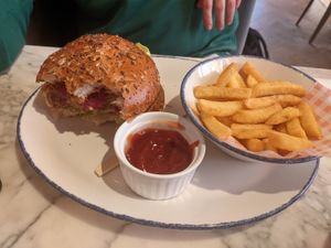Big wulf burger at Wulf & Lamb Marylebone in London