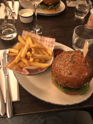 Fish Burger  at Wulf & Lamb Marylebone in London
