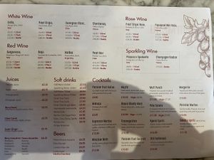 Menu  at Wulf & Lamb Marylebone in London