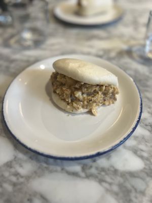 Cauliflower bao  at Wulf & Lamb Marylebone in London