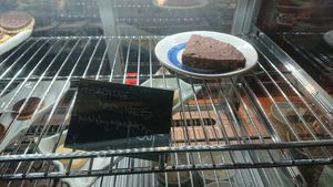 Vegan beans brownie at Kavárna u Madony in Cesky Brod