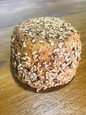 Aged cashew cheddar with gomasio. at Zilch Bakery & Deli in Glasgow