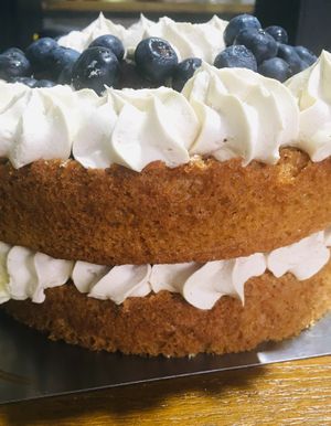 Blueberry & lemon Victoria sponge  at Zilch Bakery & Deli in Glasgow