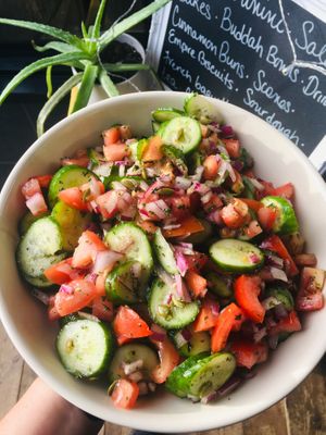Mixed bean & cucumber salad with lemon-dill vinaigrette  at Zilch Bakery & Deli in Glasgow