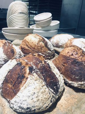 Sourdough loaves  at Zilch Bakery & Deli in Glasgow