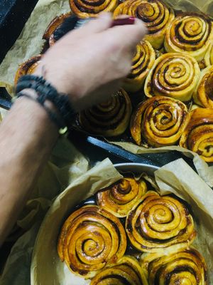 Cinnamon raisin buns  at Zilch Bakery & Deli in Glasgow