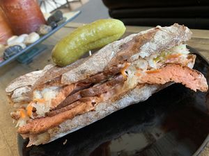 Reuben baguette  at Zilch Bakery & Deli in Glasgow