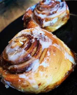 Cinnamon roll at Zilch Bakery & Deli in Glasgow