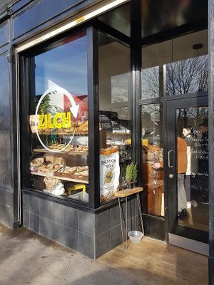 Zilch from the outside at Zilch Bakery & Deli in Glasgow