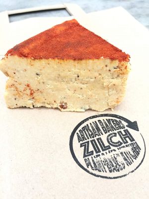 Smoked chipotle and paprika cashew cheese at Zilch Bakery & Deli in Glasgow