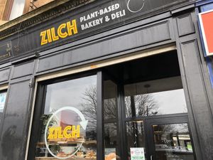 Outside at Zilch Bakery & Deli in Glasgow