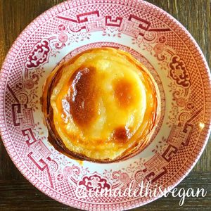 Much bigger than expected with delicious dense custard at VeganNata - Campo de Ourique in Lisbon