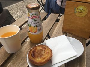 VeganNata for the morning break at VeganNata - Campo de Ourique in Lisbon