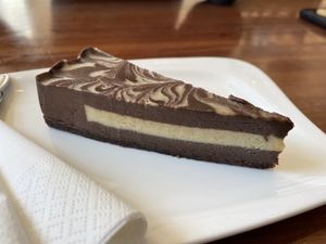 Vanilla chocolate cake  at Vegan Loving Hut Neubau in Vienna