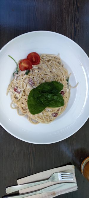 Alla Carbonara at Vegan Loving Hut Neubau in Vienna