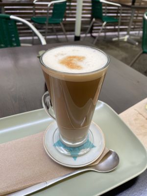 Caramel Latte with oat milk  at Vegan Loving Hut Neubau in Vienna