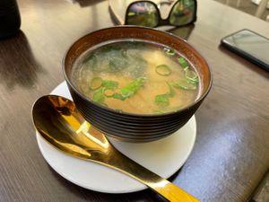 Miso soup  at Vegan Loving Hut Neubau in Vienna