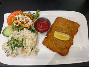 Wiener Schnitzel  at Vegan Loving Hut Neubau in Vienna