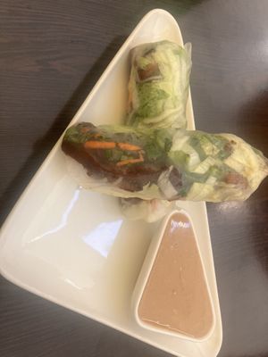Springrolls  at Vegan Loving Hut Neubau in Vienna