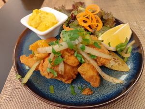 Vegan Shrimps Starter at Vegan Loving Hut Neubau in Vienna