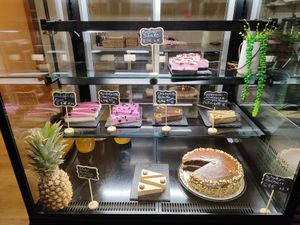 Cakes all over the place 🤤 at Vegan Loving Hut Neubau in Vienna