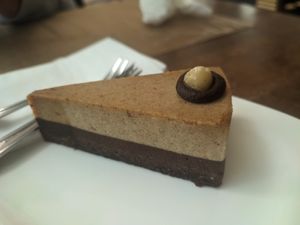 Chocolate hazelnut cake at Vegan Loving Hut Neubau in Vienna