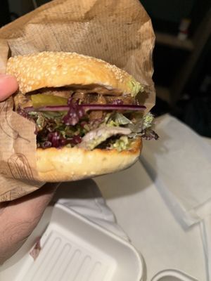 bbq burger   at Vegan Loving Hut Neubau in Vienna