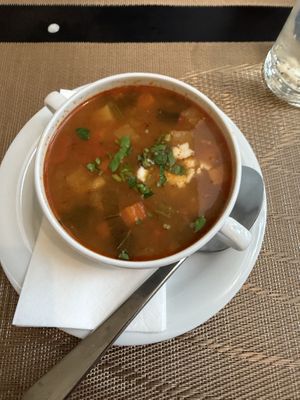 gulash soup (more a vegetable pot)  at Vegan Loving Hut Neubau in Vienna