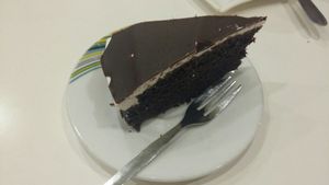 Chocolate cake at Vegan Loving Hut Neubau in Vienna