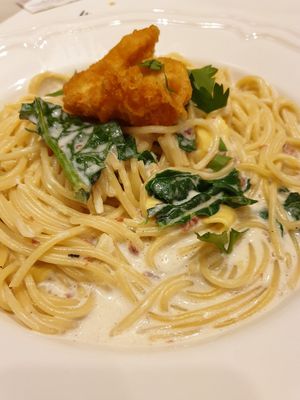 Carbonara at Vegan Loving Hut Neubau in Vienna