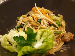 Satay chicken at Vegan Loving Hut Neubau in Vienna