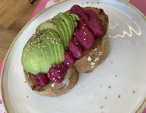 Avocado tost  at Brunch Republic in Venice