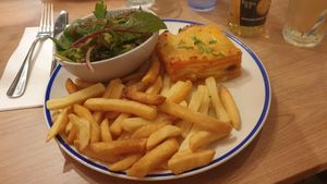 Vegan pumpkin parmigiana at Seabreeze Hotel in Nelson Bay