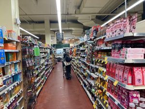 Aisle of wares at Whole Foods Market - Downtown Evanston in Evanston