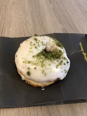 Vegan vanilla pistachio donut at The Rolling Donut - O'Connell St Kiosk in Dublin