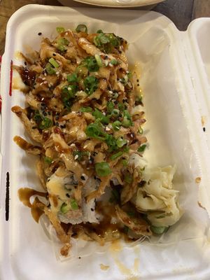 Super Saiyan crunch roll at Naughty Panda in Santa Ana