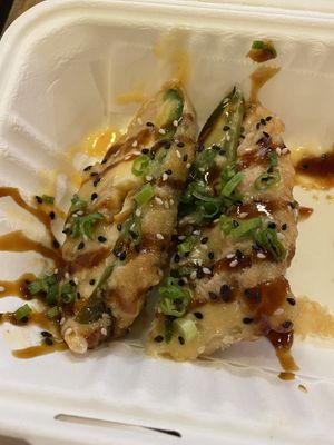 Jalapeño tempura at Naughty Panda in Santa Ana